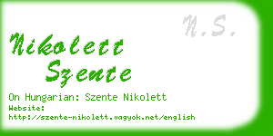 nikolett szente business card